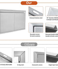 Badass 35 By 24 Double BBQ Access Door For Outdoor Kitchens With Slick Recessed Latches Concealed Hinges Heavy Duty 304 Stainless Steel Built Tough For Backyard Islands And Game Day Cooking Setups showing smooth stainless steel finish and rounded corners.