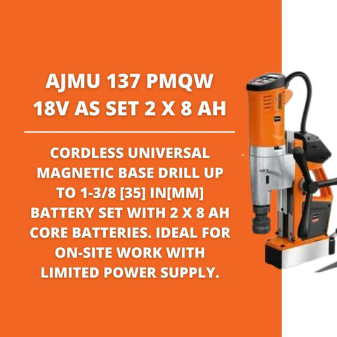 Built Tough Cordless Universal Base Drill With A Lightning Fast Brushless Motor And An Extended Stroke Range, 18V dual 8 Ah battery set.
