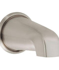 8 Inch Wall Mount Tub Spout In Brushed Nickel, Seamless Design With No Diverter For Direct Water Flow And Easy Tub Upgrades