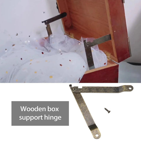 Bronze Box Lid Support Hinge 20 Pack Foldable Cabinet Stay Brackets For Wooden Boxes And Windows Retro Iron Lid Hinge With Strong Load Easy Install Durable Box Brackets For Magic Boxes