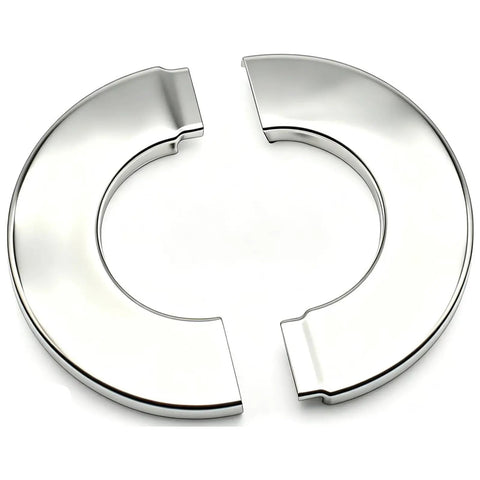 Top Shelf 2 Pack Stainless Steel Split Flange Collar 4 Inch Decorative Wall Pipe Cover Self Adhesive Escutcheon Plate, smooth finish