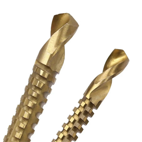 Six Piece Step Drill Bit Kit With Cool Triangle Handles For Metal And Wood, Heavy Duty HSS Hole Cutter Tool For Electric Drills And Bench Tools That Works Like A Champ. Two HSS step drill bits