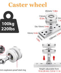 Heavy Duty Aluminum Sliding Door Track Kit For Bifold And Interior Partition Systems Featuring Knockout Durability And Silky Smooth Swivel Caster Rollers 10 Feet Long with adjustable height caster wheel.