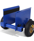 Heavy Duty Drywall Cart And 550 Pound Panel Dolly equipped with smooth rolling pneumatic wheels for easy transport across job sites.