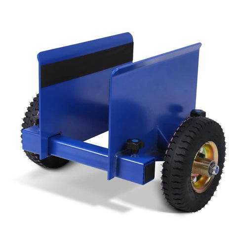 Heavy Duty Drywall Cart And 550 Pound Panel Dolly equipped with smooth rolling pneumatic wheels for easy transport across job sites.