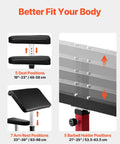 Heavy Duty Preacher Curl Bench For Home Gym Setup showing adjustable seat, armrest, and barbell holder positions for customization.