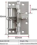 Spring Loaded Automatic Door Closing Hinge With Hidden Positioning Soft Close For Interior Doors Low Profile Silver Door Hardware