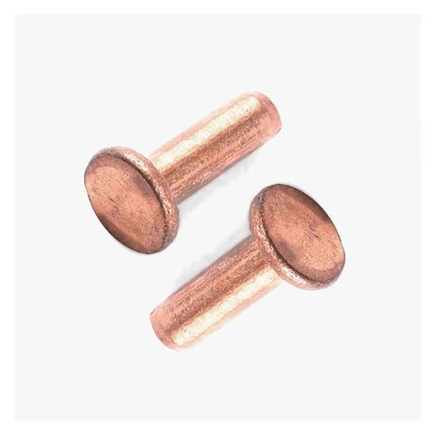 Red Brass Kickass Rivets In 50 To 200 Pack Flat Head Copper Fasteners For Pro Hardware Repairs And Weekend Shop Builds Top Tier M1.5 M2 Options 1.5 Mm Diameter 3 Mm To 12 Mm Length