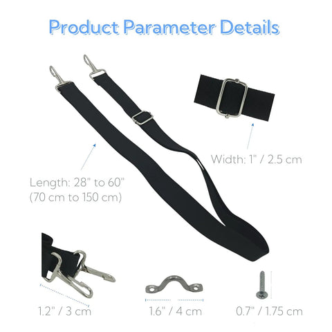 Four Pack Bimini Top Straps For Boats, Adjustable Marine Straps 28 To 60 Inches, Heavy Duty Stainless Steel Hardware