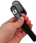 Hand holding Keyed Lever Interior Door Handle With Lock Zinc Alloy Durable Construction For Residential And Commercial Spaces