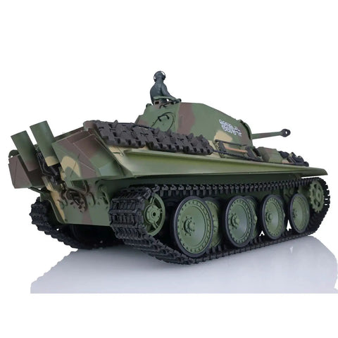 1 16th Scale Panther G RC Tank With Infrared Combat And Hull Recoil, 2 4G Radio, Henglong 7 Mainboard, rear view