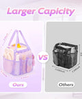 Comparison of Mesh Shower Caddy With Drawstring Closure Portable Organizer for size and capacity for bathroom essentials.
