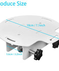 Universal Bed Fan Holder With Solid Grip Clamps Adjustable Bracket, white, 18cm diameter, 5.6cm height for dorm cooling.