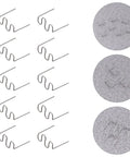 Top Pick 1000 Pcs Car Bumper Repair Rods Welding Wire Steel Silver Stapler Fix Kit For Plastic Abs Pvc Nylon Auto Body Work Super Easy Deal featuring silver steel welding rods arranged on a gray background.
