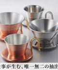 Copper Coffee Dripper TSUBAME WDC-185 For Two To Four Folks Pour Over Cone With Wave Filter 185 Compatibility, Made In Japan
