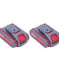 Two 36V batteries for Cordless 36V Electric Metal Cutting Shear With Two Speed Settings Battery Powered Handheld Sheet Metal Cutter.