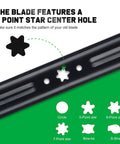 30 Inch Riding Mower Blade Replacement For Troy-Bilt TB30 TB30R Craftsman R1000 RER1000 R1500 Cub Cadet CC30 CC30H Fits 6 Point Star 5 Eighth Inch Spindle 742-04385 942-04385 illustrated with 6 point star center hole