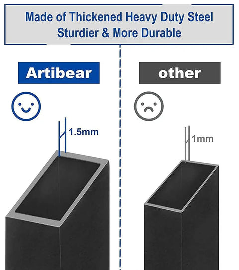 Adjustable Depth Firewood Rack Bracket Kit For 2x4 Lumber Storage, Outdoor And Indoor Patio Use, Three Depth Settings 11.7, 13.3, 14.8 Inches, Pair, 2x4s Not Included