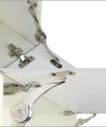 Top Shelf Zinc Alloy Lid Lift Supports With Zero Drag Soft Close Action, heavy duty zinc hinges for cabinet doors.