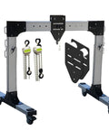 Badass Portable Gantry Crane With Two Thousand Kg Capacity And Quick Adjust High Strength Aluminum Tower Design with pulleys.