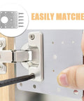 Six Pack Stainless Steel Cabinet Hinge Plates For Easy Quiet Opens And Soft Close Preventing Slams Includes Screws installation