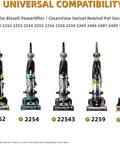 Brush Roll Belt Replacement Kit For Bissell PowerLifter And CleanView Swivel Rewind Pet Vacuums Fits 2252, 2253, 2254, 22543, 2255, 2256, 2258, 2259, 2260, 2316, 2489, 24899, 1327, 1333 Easy Install Pro Grade Cleaning