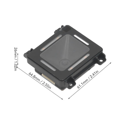 2D Barcode Scanner Module With 300000 CMOS Sensor USB Embedded Mini Reader showing dimensions for kiosks and locker systems