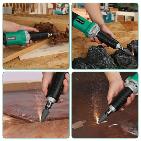 1/4-Inch Electric Die Grinder, 6 Amp Heavy-Duty Compact High-Speed Rotary Tool For Precision Grinding, Cutting, And Polishing in use