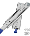 Heavy Duty Drawer Slides With Lock 250 LB Capacity Built Tough Full Extension Ball Bearing Rails Side Mount 22 Inch Fits 18 To 40 Inch Lengths For Cabinets RVs Trucks Vending Machines, steel slide with screws