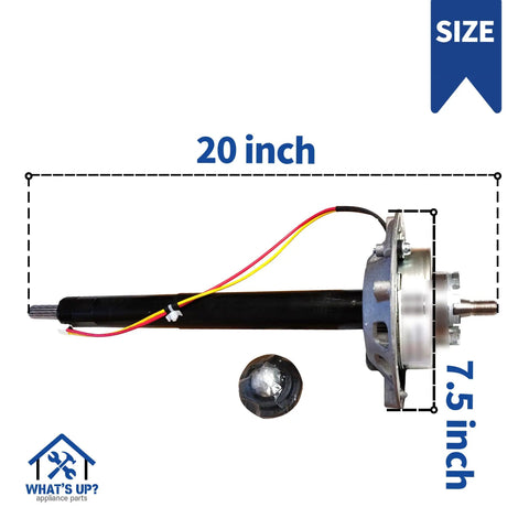 Washer Shaft And Tube Assembly Replacement For GE Washers, size 20 x 7.5 inches, with drive shaft and shifter