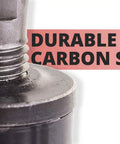 Close-up of a Heavy Duty Adjustable Floor Jack Post Two Pack showing high-carbon steel and durability