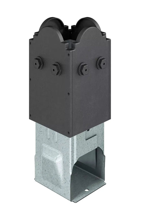 Outdoor Accents Mission Collection Decorative Post Base Cover for 6x6 Posts Wraps Around MPBZ Moment Base