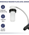 Mitsubishi Windshield Washer Fluid Level Sensor For Outlander 2014-2020, Outlander Sport 2016-2025, Outlander PHEV 2018-2022, Eclipse Cross 2018-2025 Replacement 8260A406 Plug And Play Easy Install, white plastic sensor with wiring