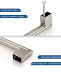 Close-up of 20 Pack Brushed Nickel Dresser Cabinet Pulls with stainless steel body, corrosion-resistant and anti-fingerprint design.