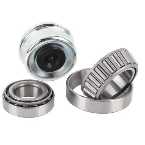 Trailer Wheel Hub Kit 4 Pack For 5200 And 6000 LB Axles Beefed Up Cr Steel Alloy Bearings and Seals