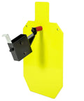 NP550 Steel Silhouette Target Twelve By Twenty Inches With Target Hanger And Two By Four Stand Base displayed on white background.