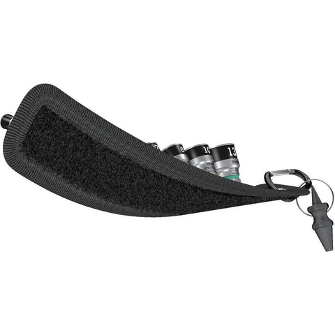Side view of 9 Piece Torx Bit Socket Set on durable textile belt with holding function, showcasing compact and portable design.