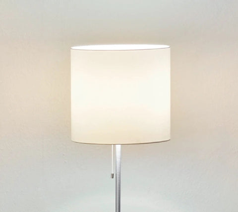 LED Plug In Floor Lamp With Creme Fabric Shade, 70 Inch Tall, Brushed Aluminum Finish, Perfect For Your Living Room Bedroom Dorm Or Office Setup