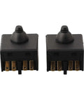 Two Pack Replacement Push Button Switch For 4 Inch Angle Grinder 100mm On Off Trigger Durable Black Plastic And Metal Switches Compatible
