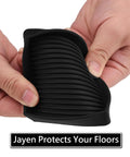 High Performance Non Slip Furniture Cups And Square Caster Pads For Hardwood Floors showing flexible rubber gripper in hand.