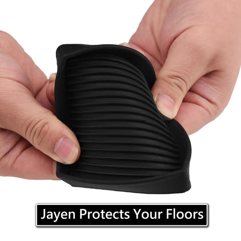 High Performance Non Slip Furniture Cups And Square Caster Pads For Hardwood Floors showing flexible rubber gripper in hand.