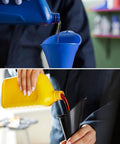 Two Pack Oil Funnel For Auto Care, Spill Saver Long Neck Plastic Engine Filler For Oils Lubricants Water And Other Liquids, Blue
