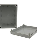 Tough Dustproof IP65 Junction Box Enclosure For DIY Projects 8x6x4 Inch Gray Plastic Case With Screws Kit open view