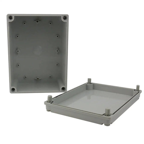Tough Dustproof IP65 Junction Box Enclosure For DIY Projects 8x6x4 Inch Gray Plastic Case With Screws Kit open view