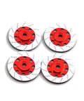 Red brake discs from Aluminum Alloy RC Wheel Rim Brake Disc Kit With 12mm Hex Adapter For Sakura D4 1 To 10 Scale Drift Cars