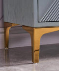 Gold 4 Inch Metal Furniture Legs With Pre Drilled Holes And Mounting Screws, 4 Pack Cabinet Sofa TV Stand Feet, installed on cabinet