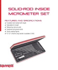 Inside Micrometer Set With Solid Rods 50 To 300 Mm Range 10 Pack For Pro Grade Precision Measuring Quick Reading Figures Insulated Rods Built Tough For Machinists And Hobbyists, open case