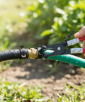 120 Piece Spring Hose Clamps Set From 6mm To 25mm With Swivel Flat Pliers in use on garden hose connection