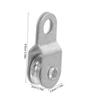 12 Piece Swivel Rope Pulley Block Wheel For 6mm Rope Load Lifting Wire Pulley Open Design Workhorse For Heavy Duty Towing And Material Handling Roller For Home Garage Outdoor Utility Projects, silver metal 6.6cm