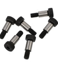 6pcs Rustproof Carbon Steel Shoulder Screws For Machinery And Repair Heavy Duty Shoulder Bolts on white background